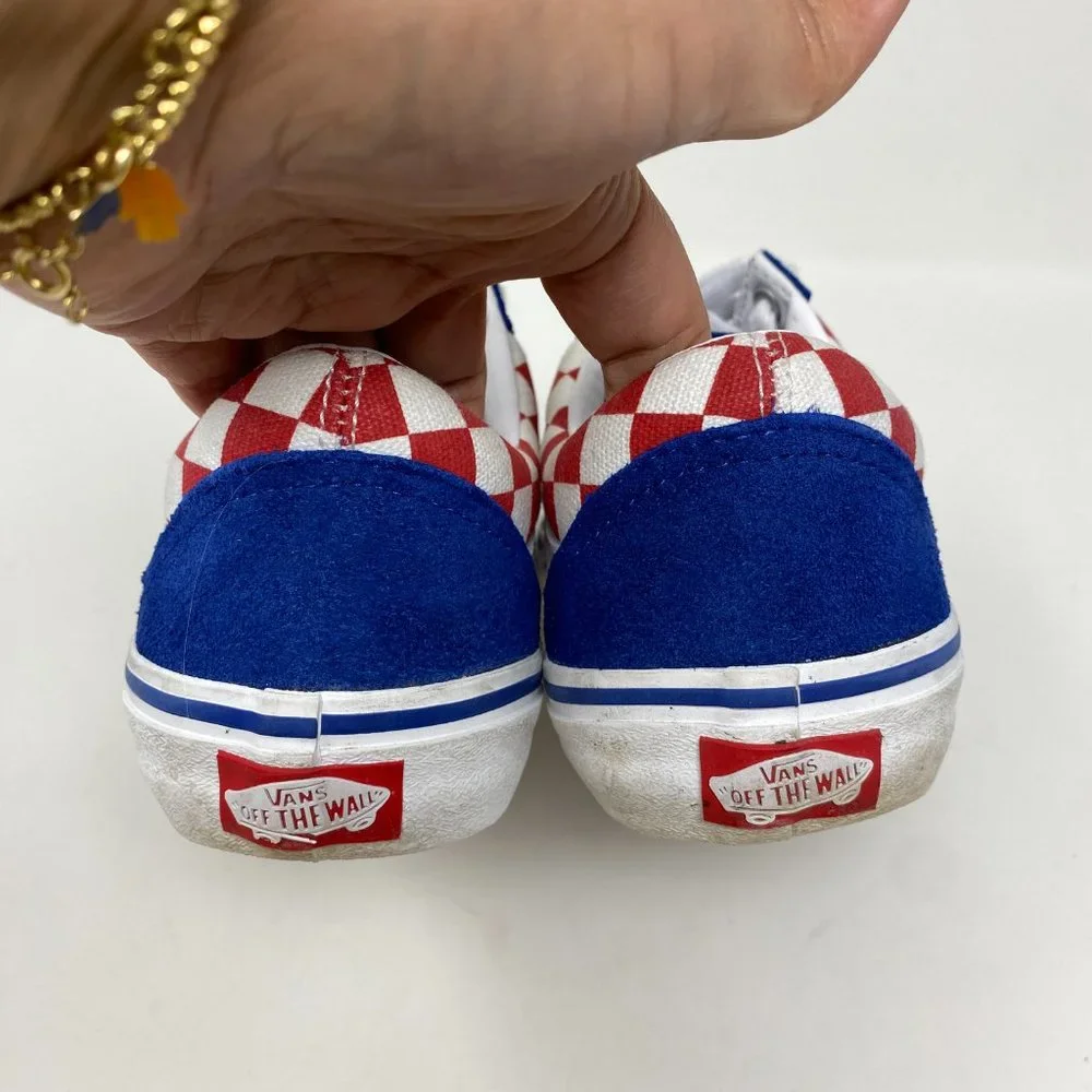 VAN's Checkerboard Suede Classic Shoes Lace up Sneakers Size 6.5